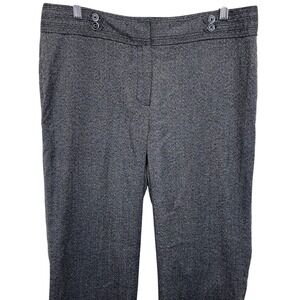 Dressbarn Herringbone Women's Size 14 Black /Gray  Straight Leg Dress Pants